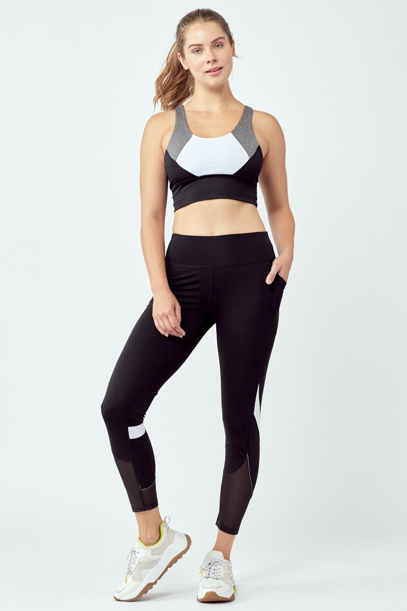 Women’s Sportswear 3 pcs Set High Waisted Yoga Leggings with Stretch Sports Bra Gym Clothes Yoga Outfits
