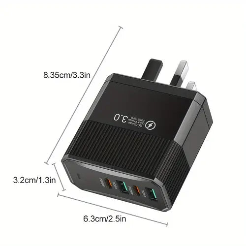 65 W USB C Charger GaN Fast Charging Charger PD Quick Charge 3.0 Wall