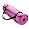 Yoga Mat 15MM Extra Thick 185 x 61 cm NBR Fitness Foam, Pilates Mat With Carry Strip, Non-Slip Exercise Mat Ideal for Planks & Stretching