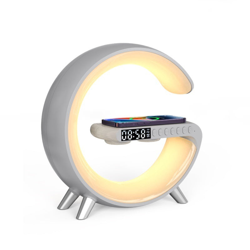 New Intelligent G Shaped LED Lamp Bluetooth Speaker Wireless Charger Atmosphere Lamp App Control For Bedroom