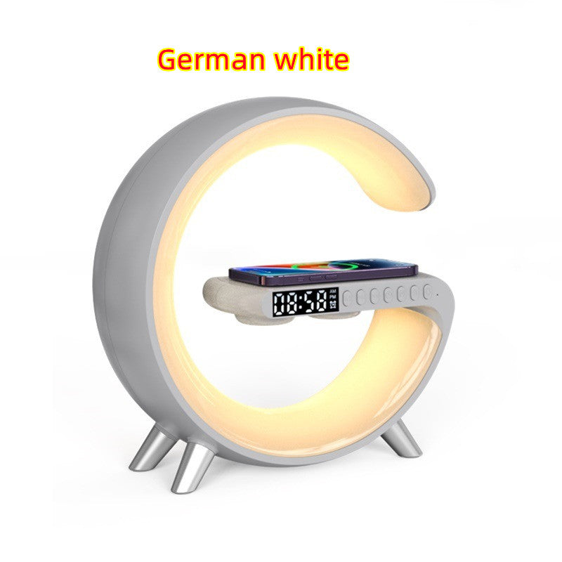 New Intelligent G Shaped LED Lamp Bluetooth Speaker Wireless Charger Atmosphere Lamp App Control For Bedroom