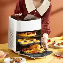 15 L capacity air fryer visual stainless steel smart electric fryer home multi-function French fries machine