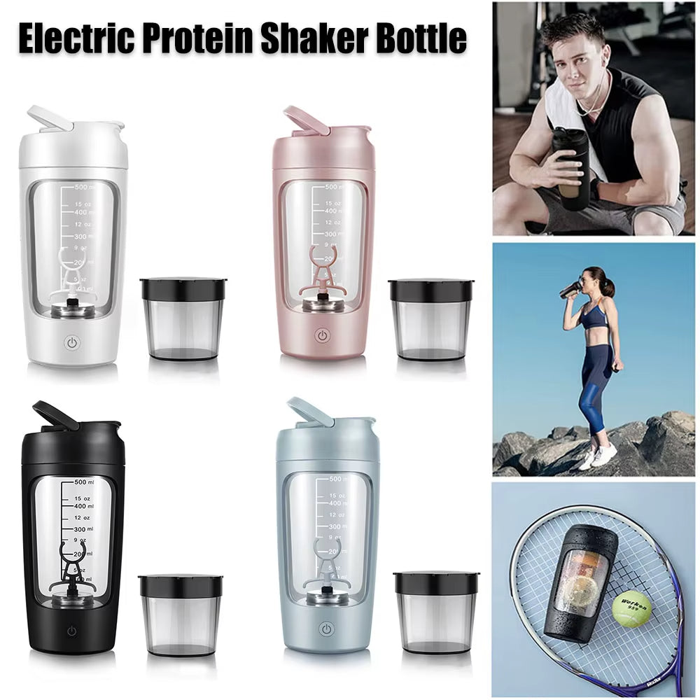 650ml USB rechargeable electric protein shaker bottle