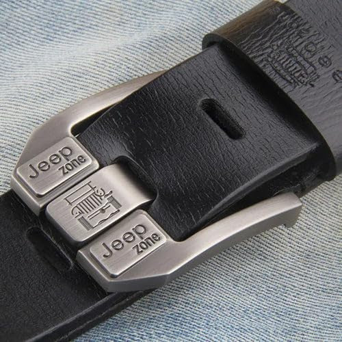 Jeep - Unisex Luxury Belt Genuine Leather Belt Metal Pin Buckle High Quality