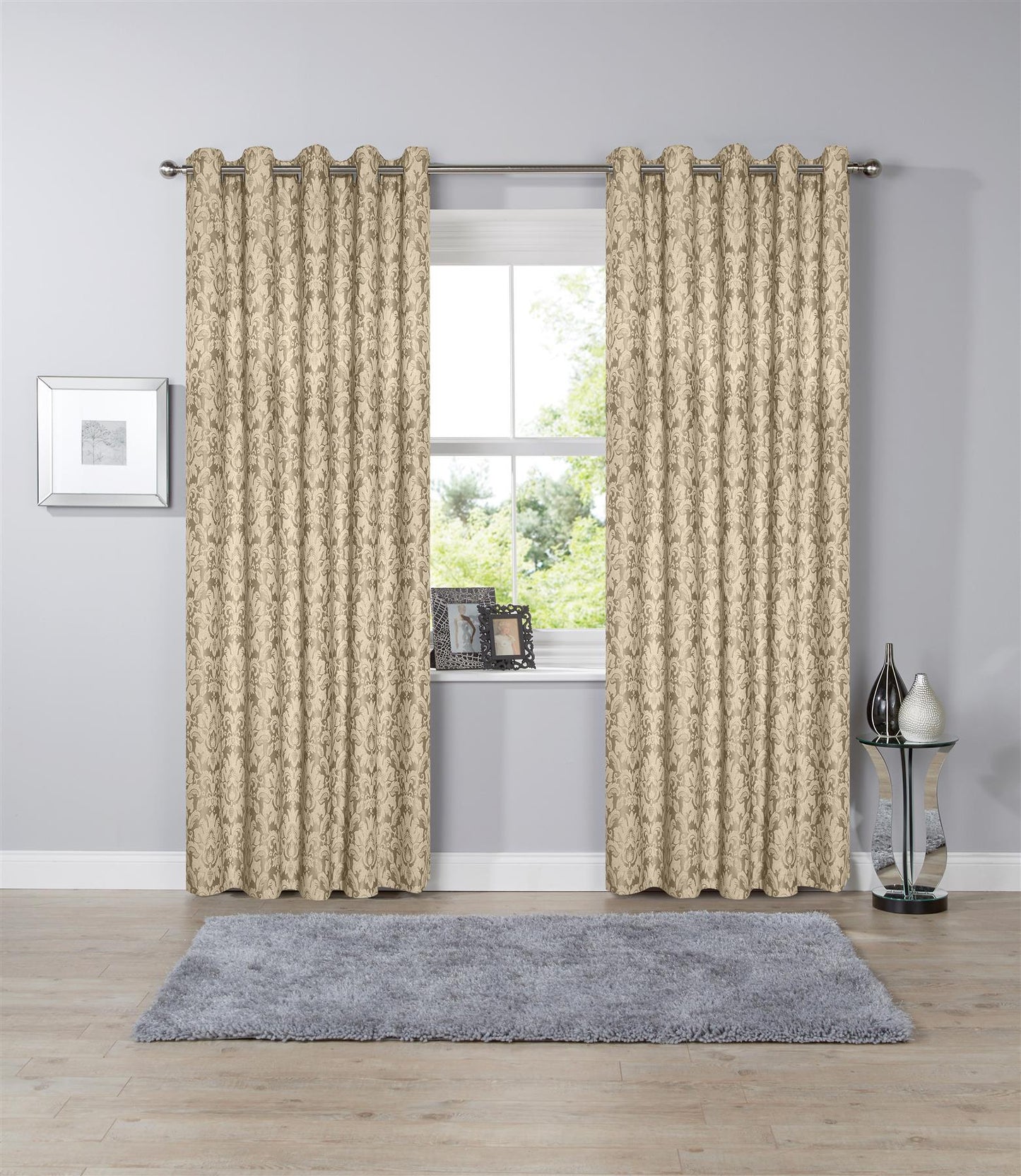 100% Blackout And Light Through Curtains with Grommets, Curtains for Bedroom, Living Room, Kitchen, Privacy Drapes, Window Curtain