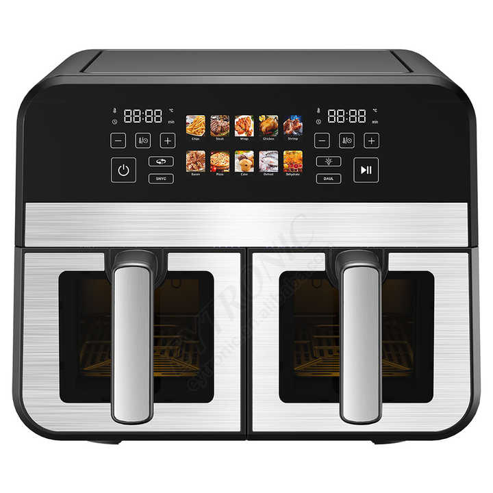 9L-8L dual basket 1800W power air fryers Plus