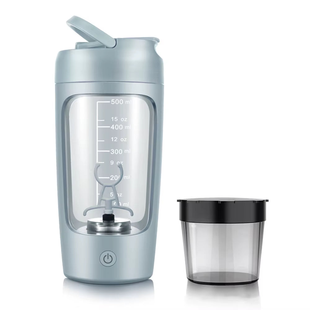 650ml electric protein shaker bottle with automatic mixing feature