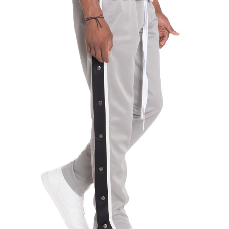 SNAP BUTTON TRACK PANTS