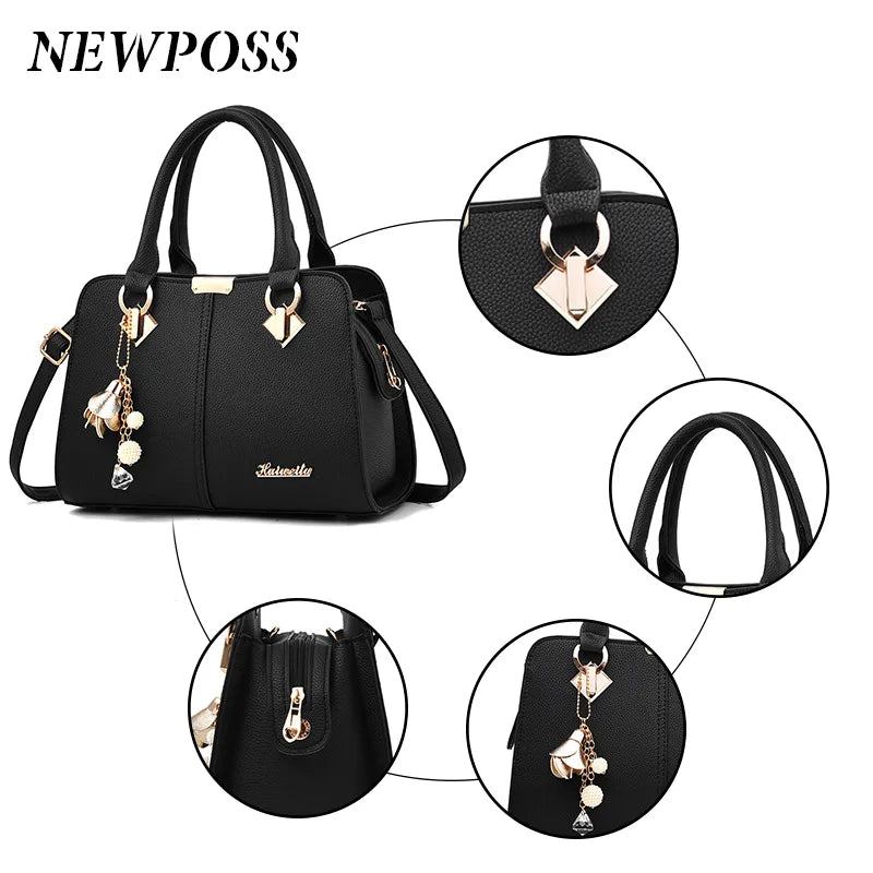 Newposs Famous Designer Brand Bags Women Leather Handbags 2025