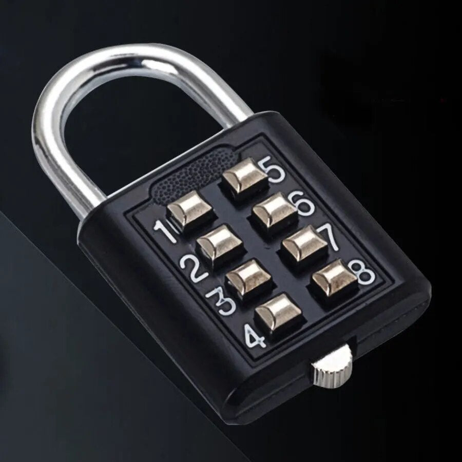 8 Digits Password Code Combination Padlock Zinc Alloy Suitcase For Home / Office
