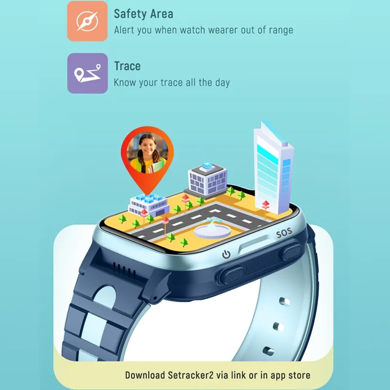 4G kids smartwatch with GPS tracker and HD video calling