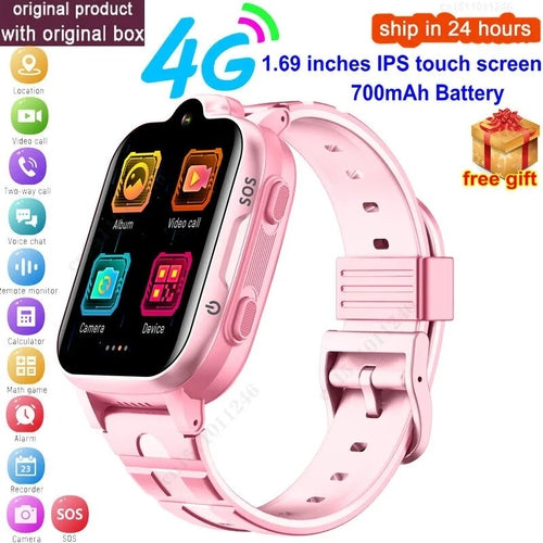 4G Kids Smartwatch Phone GPS Tracker SOS HD Video Call Touch Screen