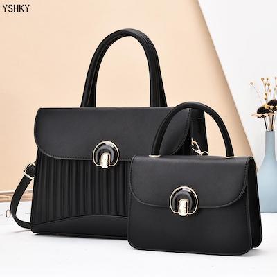 Women's Hand Bags 2-piece set 2025 fashion shoulder bag trendy stripe design