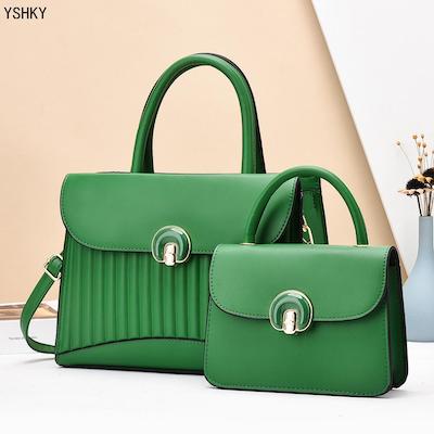 Women's Hand Bags 2-piece set 2025 fashion shoulder bag trendy stripe design