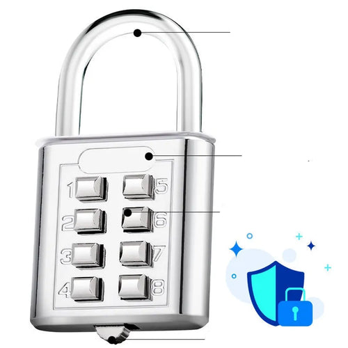 8 Digits Password Code Combination Padlock Zinc Alloy Suitcase For Home / Office