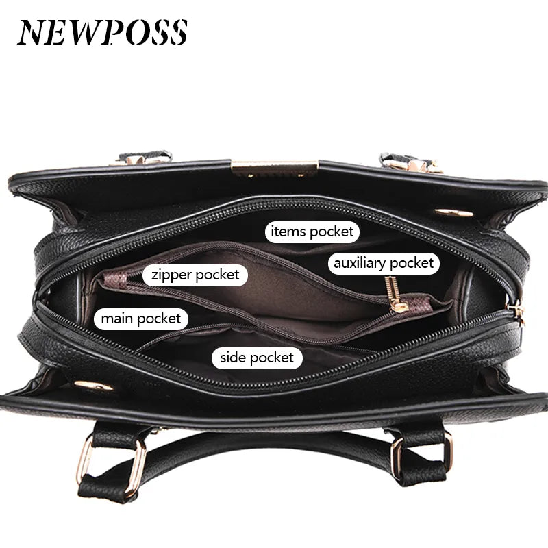 Newposs Famous Designer Brand Bags Women Leather Handbags 2025
