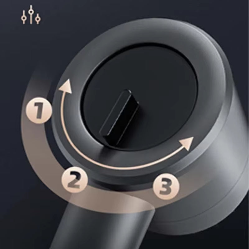 High Pressure Strong Current Shower Head Water Shower with Water Filter 3 Mold Knobs Controllable Hand Shower Bathroom