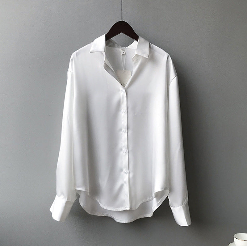 Women’s Office Wear Satin Silk Shirt