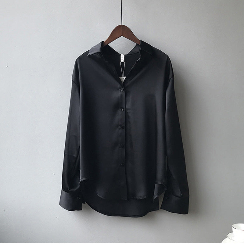Women’s Office Wear Satin Silk Shirt