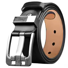 Jeep - Unisex Luxury Belt Genuine Leather Belt Metal Pin Buckle High Quality