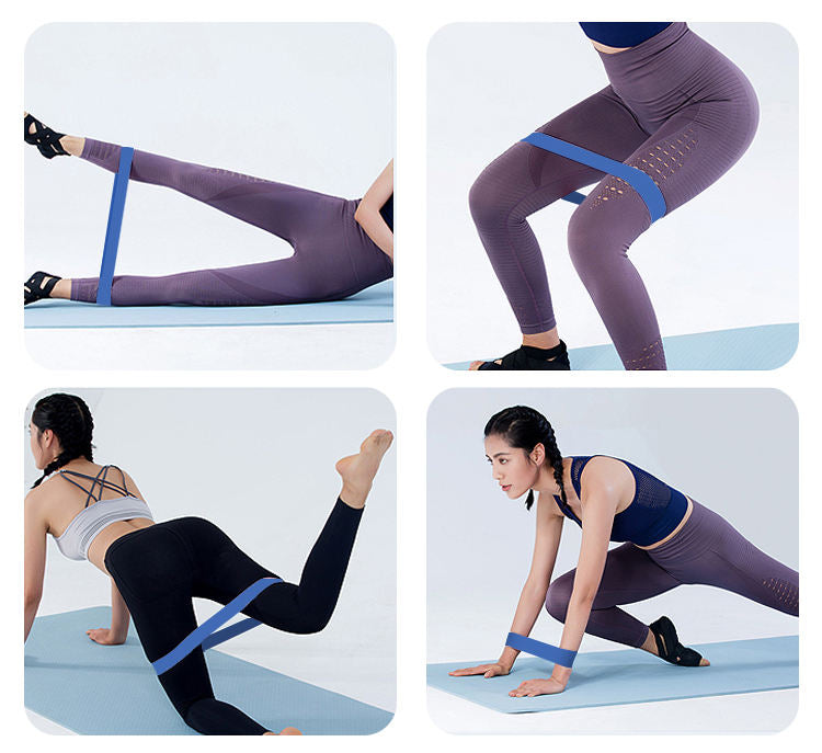 2 X Portable Yoga Tension Belt Fitness Workout Rubber Resistance Pilates Squat Butt Aid Stretching Belt Yoga Accessories