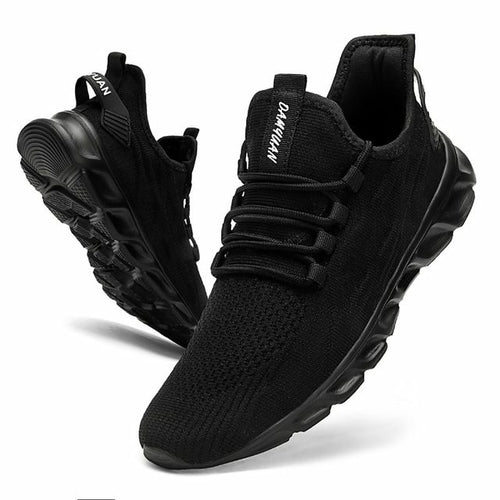Mens Trainers Running Shoes Leisure Sneakers Mesh Walking Gym Tennis Shoes Lightweight Breathable Sports Outdoor Fitness Jogging