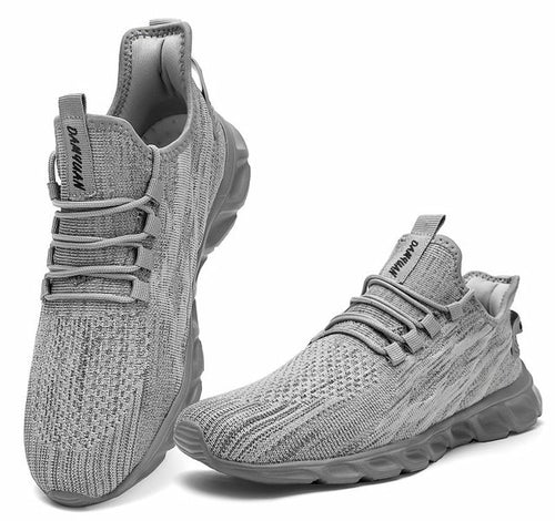 Mens Trainers Running Shoes Leisure Sneakers Mesh Walking Gym Tennis Shoes Lightweight Breathable Sports Outdoor Fitness Jogging