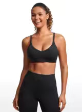 Women Sports Bra Nike Yoga Dri-Fit Indy Black