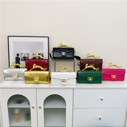 Bags Cross-border Foreign Trade Explosions Bag Women's Bag European And American Fashion Simple Shoulder Bag Distinctive Hard Handled Crossbody Bag