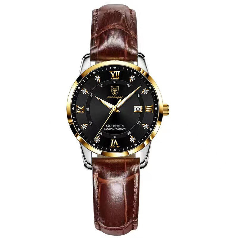 OLEYS Waterproof Luminous Unisex Quartz Watch Trembles Live Explosions