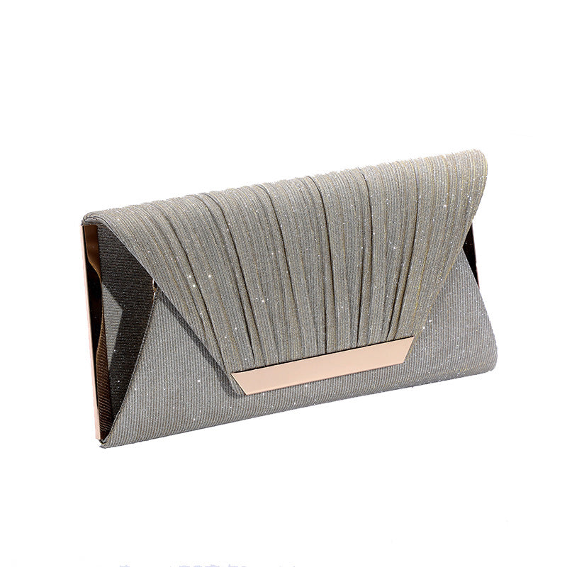 Evening Bag Tide Female Wrinkle Sequin Bag Clip, Hand Shoulder Crossbody Chain "DISPATCHED SAME DAY-ORDERS CONFIRMED BY 1500hrs."