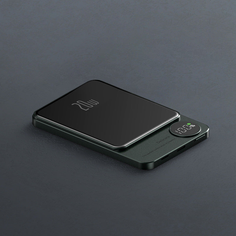 Q9 Wireless Magsafe Magnetic Suction Charging Treasure Back Clip Metal Mobile Power Supply 10000 MAh Compact And Portable