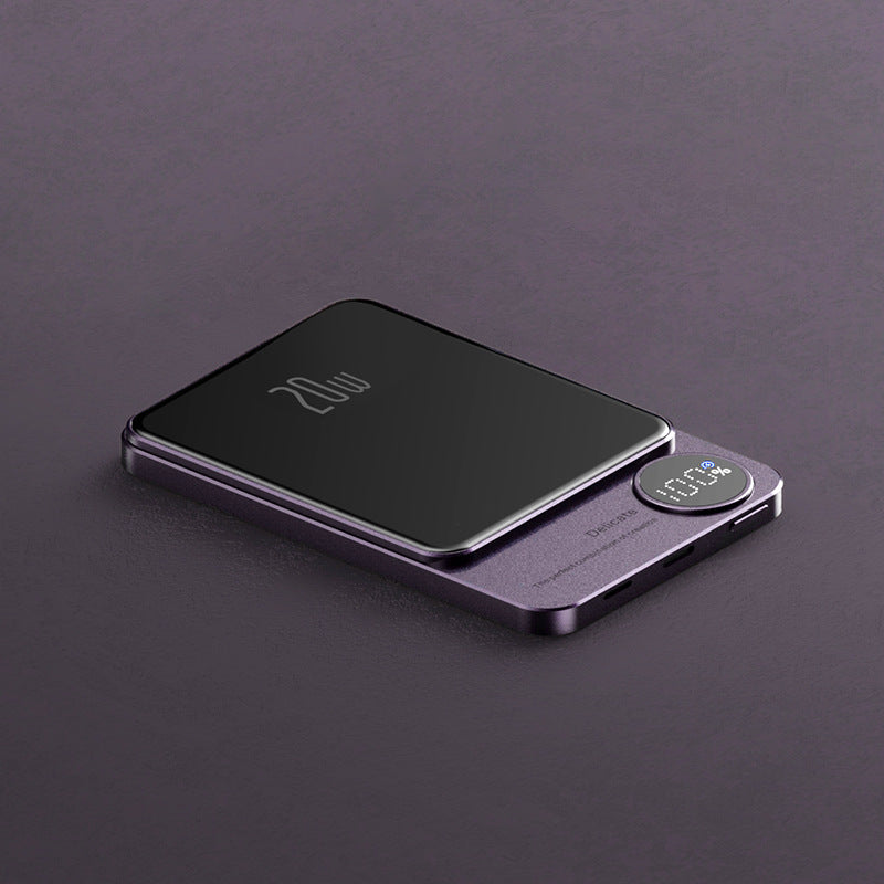 Q9 Wireless Magsafe Magnetic Suction Charging Treasure Back Clip Metal Mobile Power Supply 10000 MAh Compact And Portable