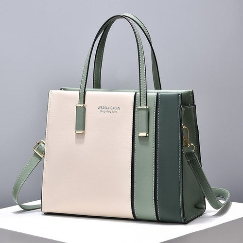 Patchwork Handbags For Women Adjustable Strap Top Handle Bag Large