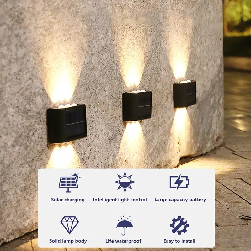 Solar Wall Lamp Outdoor Waterproof Led Solar Light Up And Down