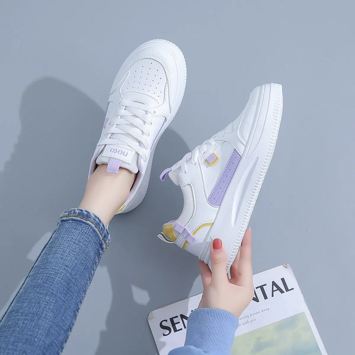 Fashion Women's Sneakers Platform Sports Shoes White running Sneakers Chunky Sneakers Shoes