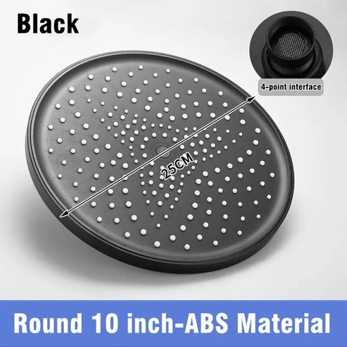 360° Swivel Rainfall Shower Head 12Inch Ultra-Thin Pressure Boosting