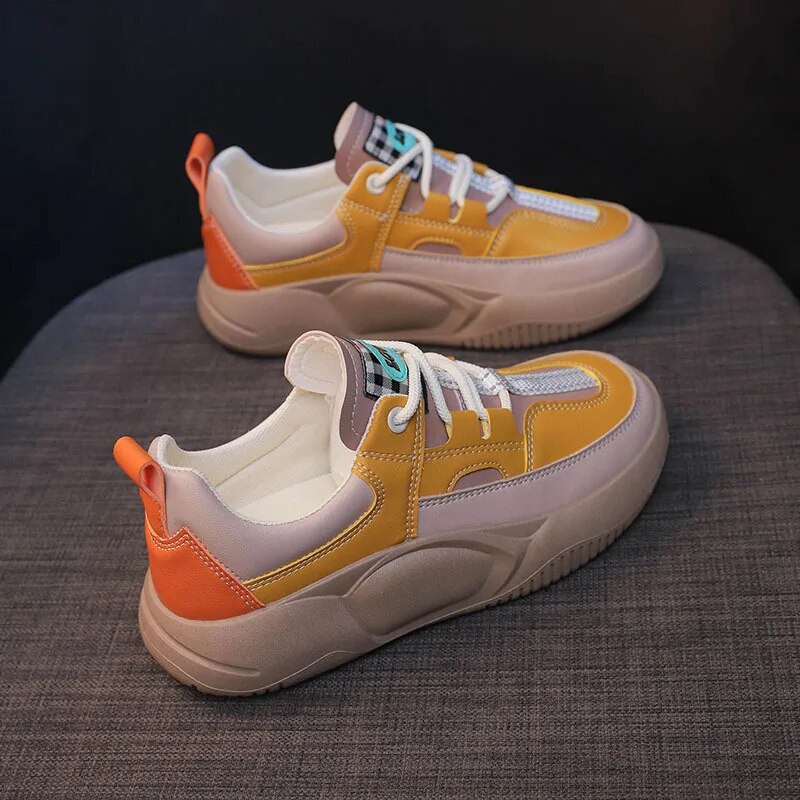 women’s canvas chunky platform sneakers 2025