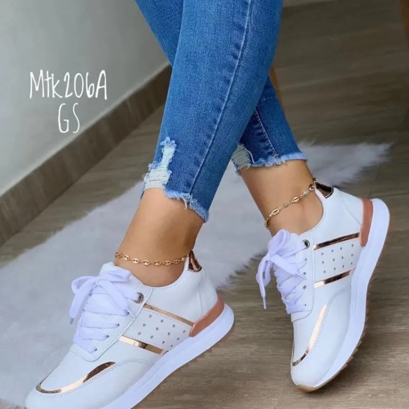 women's chunky sole leather sneakers 2025