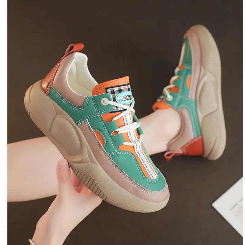 chunky sole canvas sneakers for women 2025