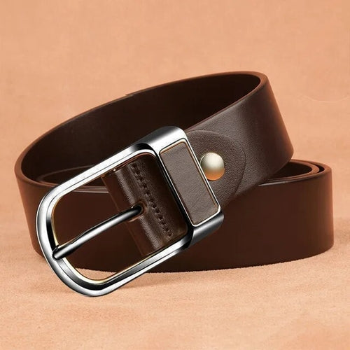 Genuine Leather Belt For Men's High Quality Buckle Jeans Cowskin