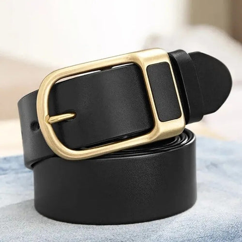 Genuine Leather Belt For Men's High Quality Buckle Jeans Cowskin