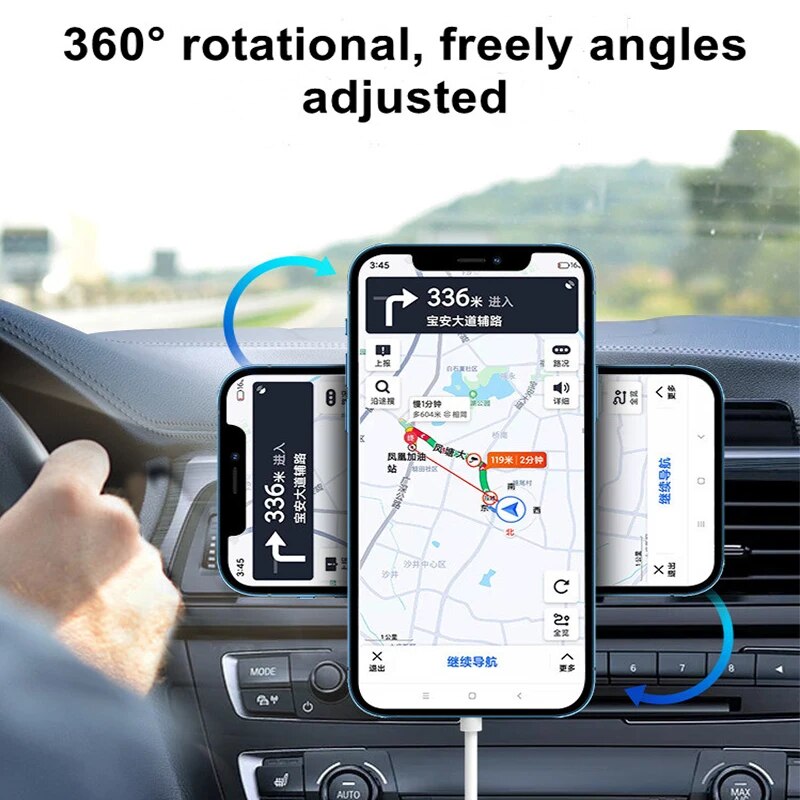 30W Magnetic Car Wireless Charger for Iphone 14 13 12 Pro Max Car