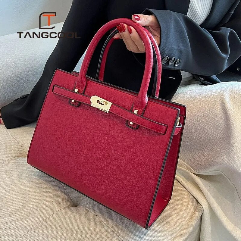 Senior Feeling Bag Big Capacity of The New Dark Red Hand Bridesmaid