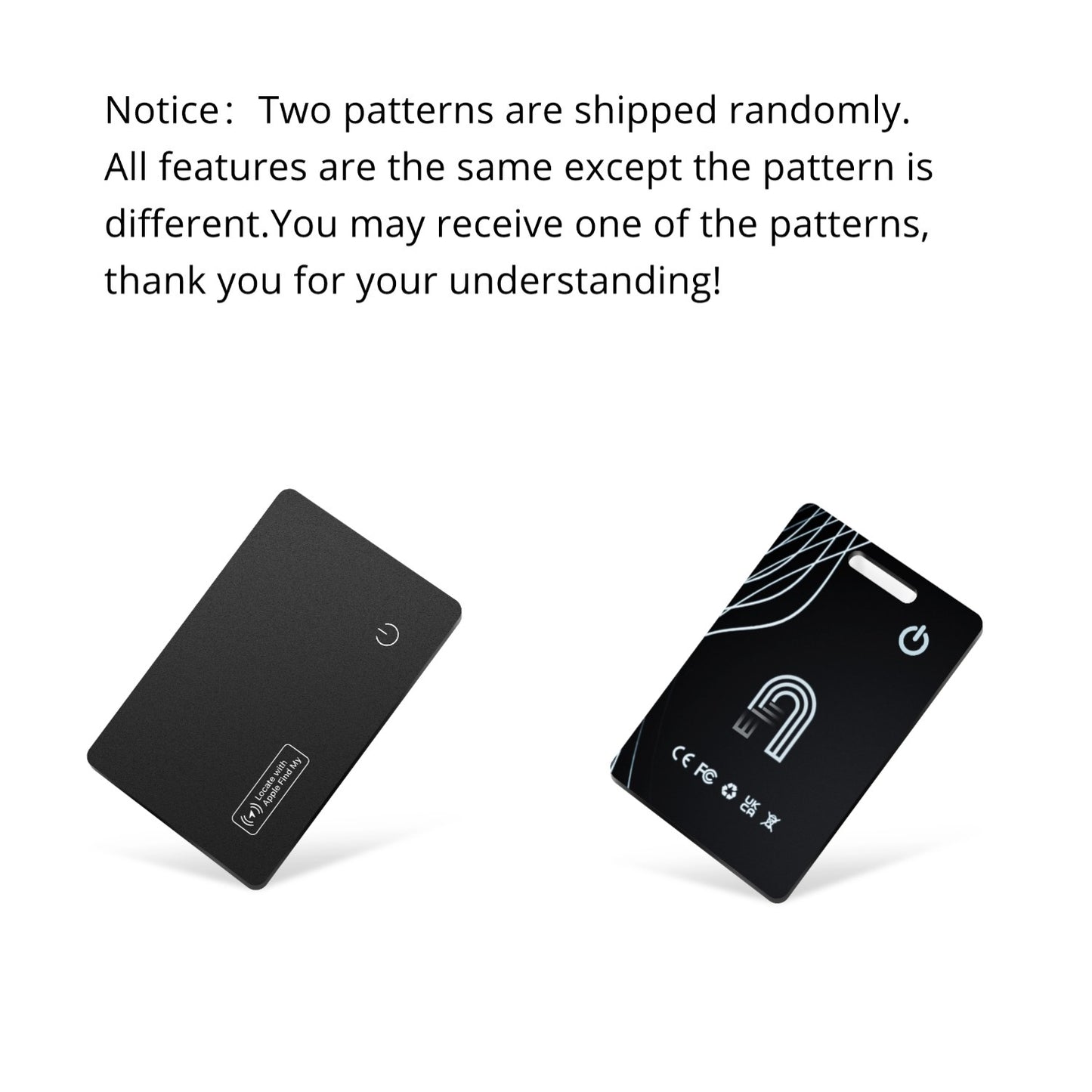 Wallet Card Waterproof GPS Locator Work with Apple Find My App Bluetooth Tracker