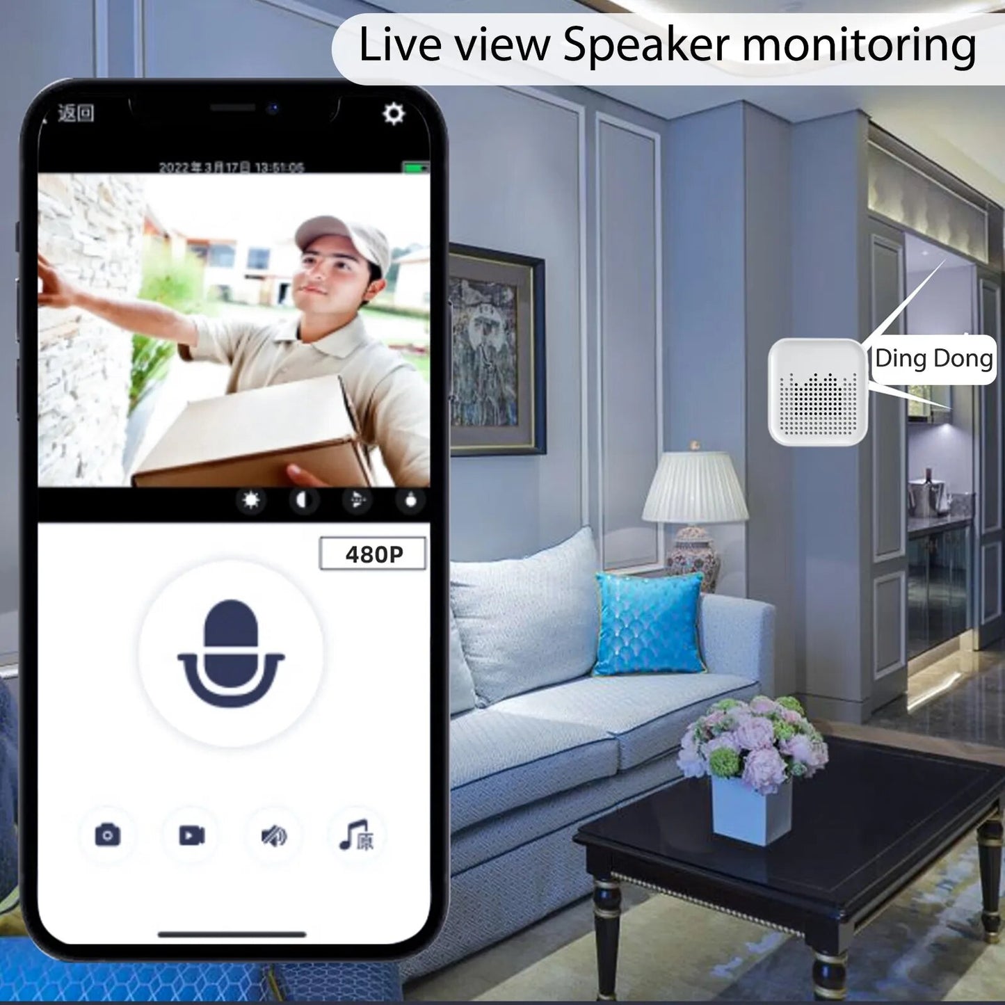 M6 Visual Door Bell WiFi HD Camera Night Vision Intercom Voice Change Ulooka/Tuya App Home Security