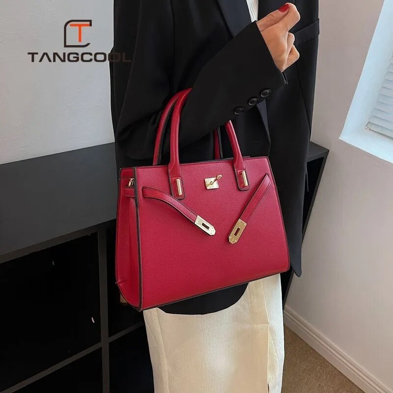 Senior Feeling Bag Big Capacity of The New Dark Red Hand Bridesmaid