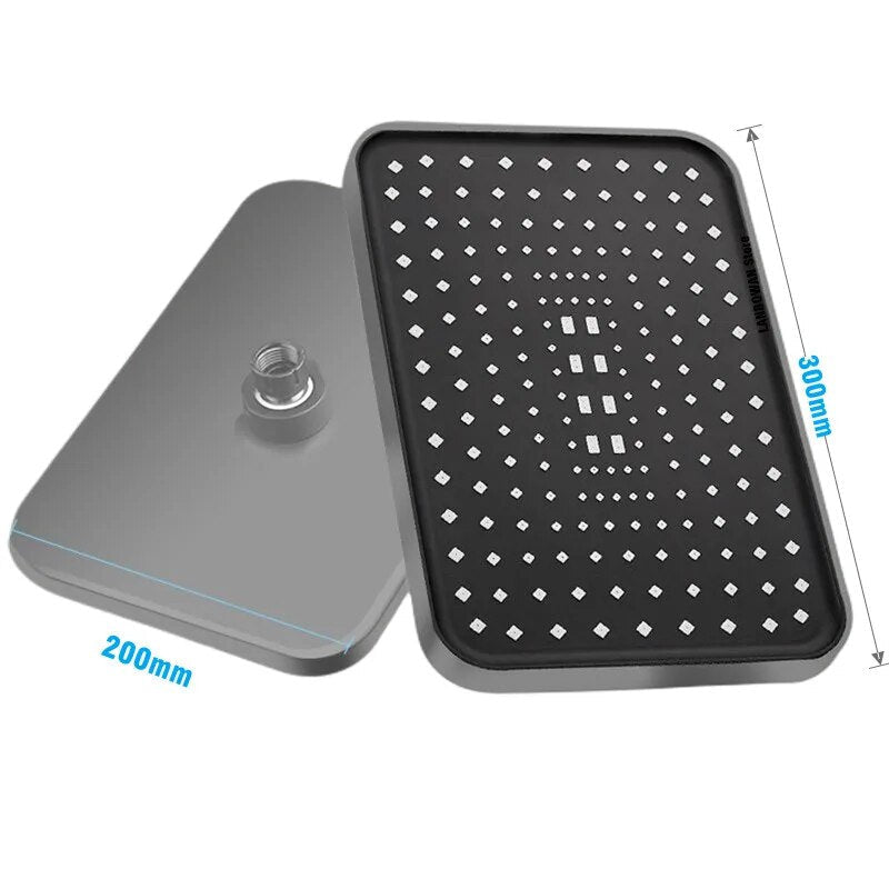 360° Swivel Rainfall Shower Head 12Inch Ultra-Thin Pressure Boosting