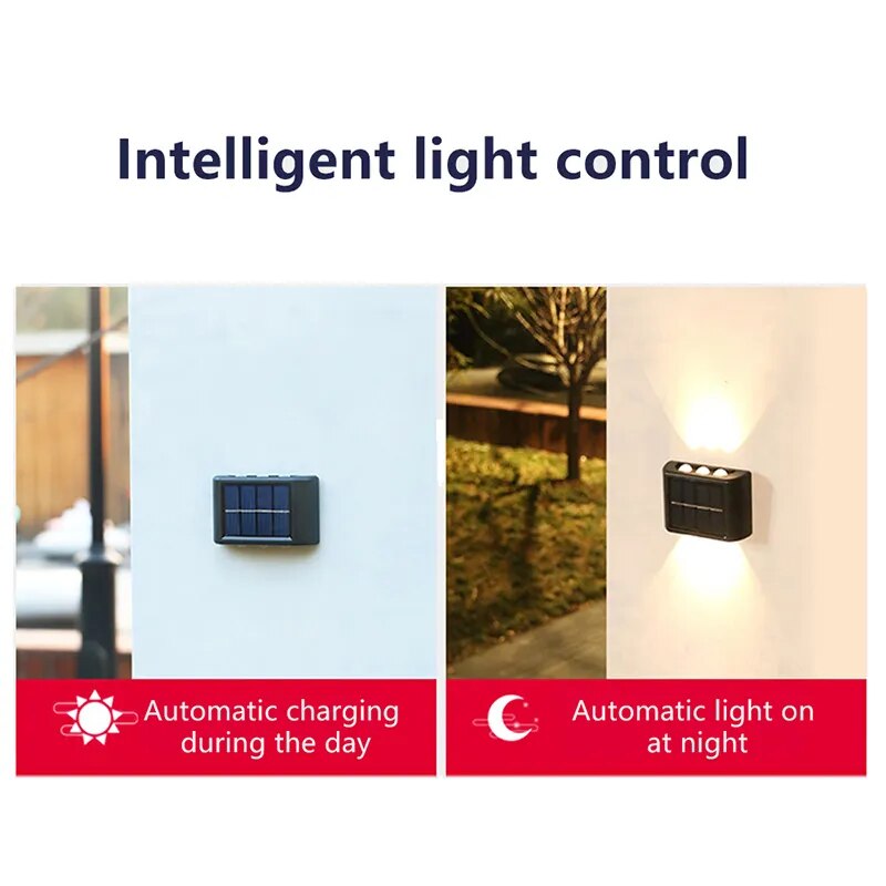 Solar Wall Lamp Outdoor Waterproof Led Solar Light Up And Down