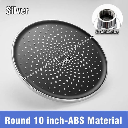360° Swivel Rainfall Shower Head 12Inch Ultra-Thin Pressure Boosting